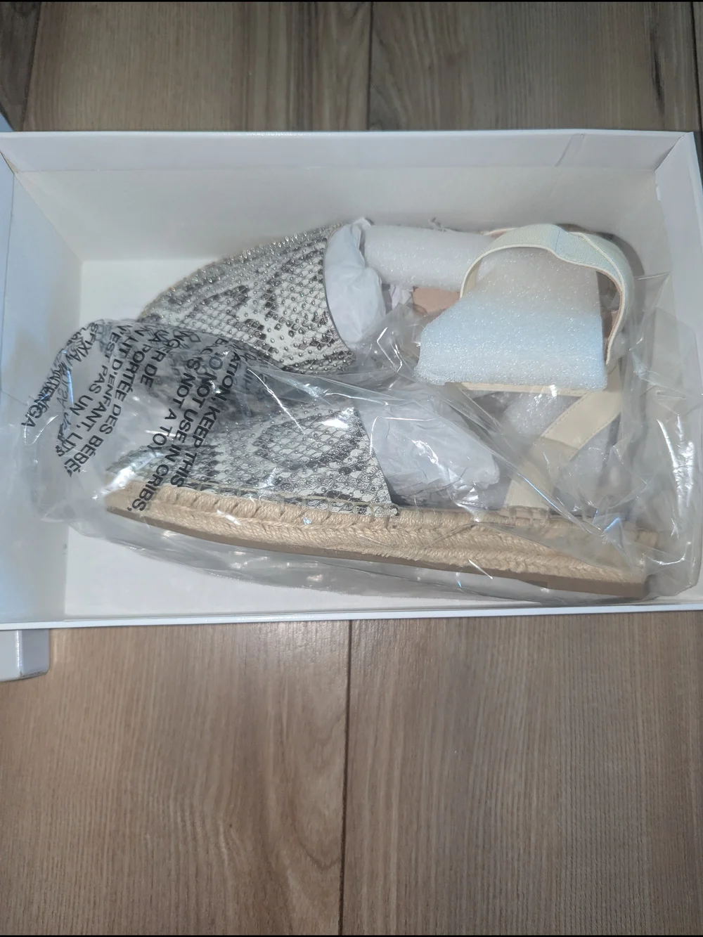 Steve Madden Crystal Embellished Espadrille Slingback in Silver